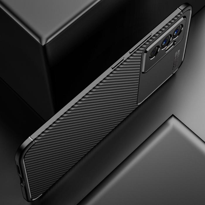 Case Vivo V23e Synthetic fiber Silicone Protective Carbon