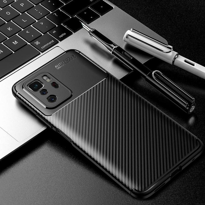Case Pocophone Poco X3 GT Synthetic fiber Silicone Protective Carbon