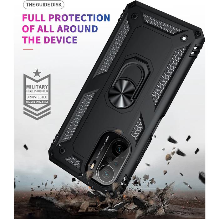 Hard Case Pocophone POCO F3 Ring ARMOR Kickstand Hybrid