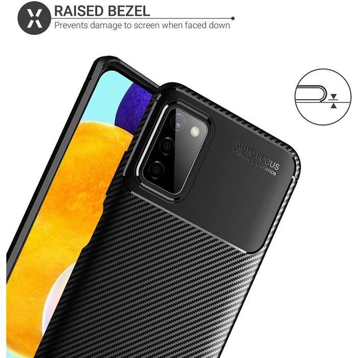 Case Samsung Galaxy A03s Synthetic fiber Silicone Protective Carbon