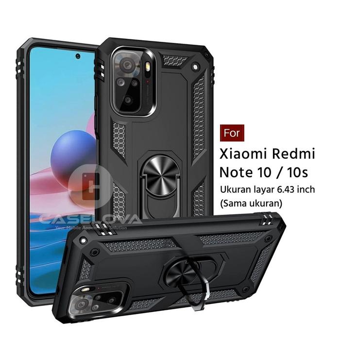 Hard Case Xiaomi Redmi Note 10 4G / 10s Ring ARMOR Kickstand Hybrid
