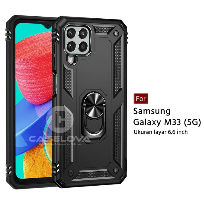 Hard Case Samsung Galaxy M33 5G Ring ARMOR Kickstand Hybrid