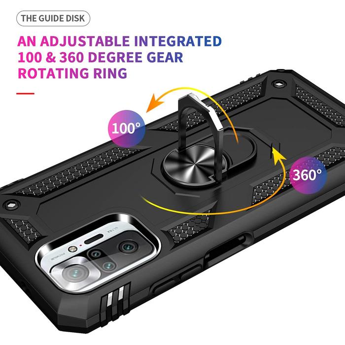 Hard Case Xiaomi Redmi Note 10 Pro Ring ARMOR Kickstand Hybrid