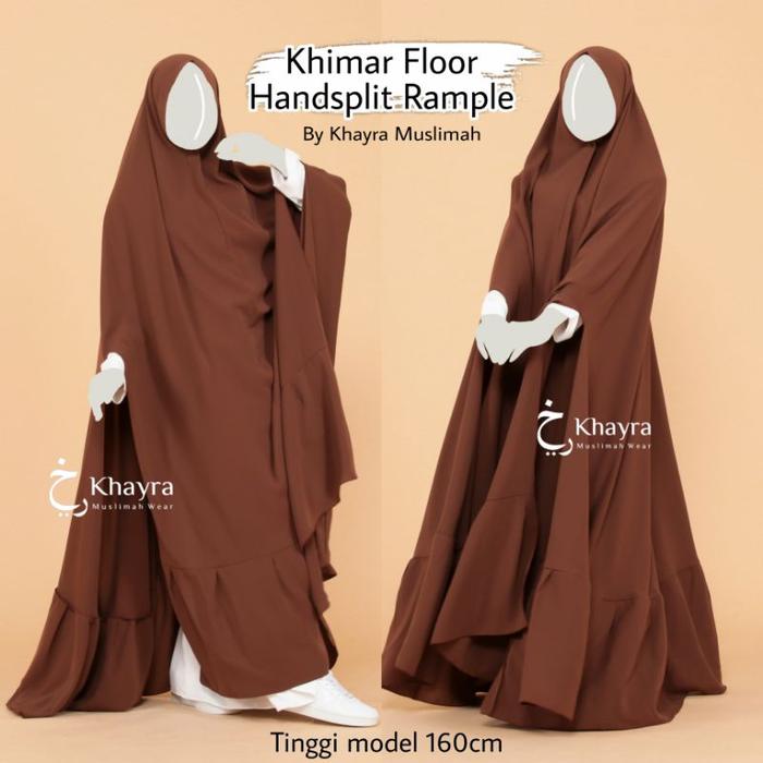 KHIMAR FLOOR HANDSPLIT REMPEL JUMBO SYARI BY KHAYRA