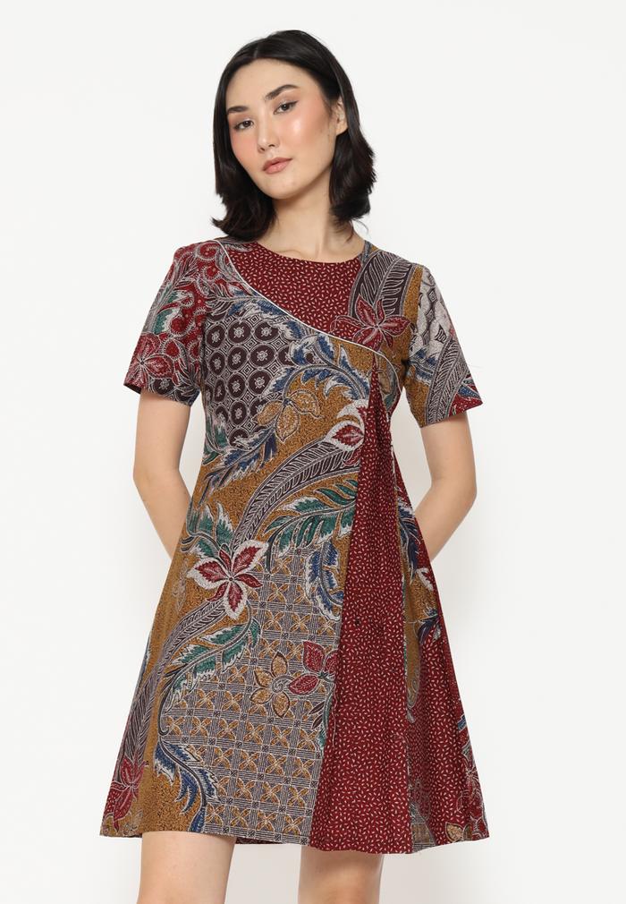 Arjuna Weda Sackdress Batik Wanita Motif Kedawung B