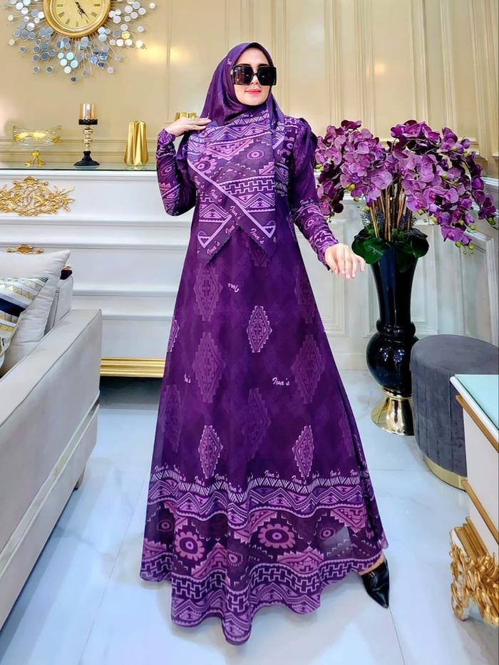 Asyura Set Vol 2 Jilbab Segi Empat By Iva's Production Gamis Syari