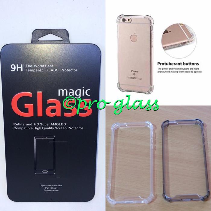 Paket Iphone 7 Plus / 8 Plus Tempered Glass + Acrylic Anticrack Case