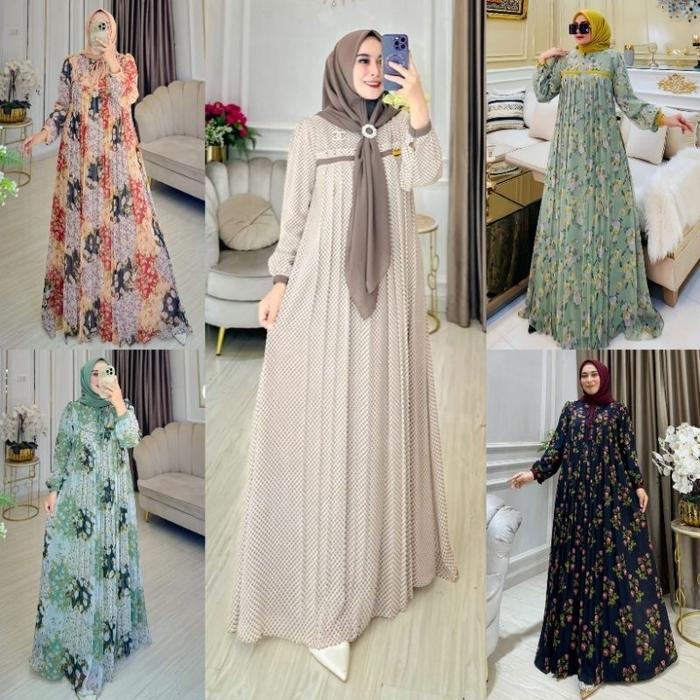 ELNARA GAMIS SET SCRAFT SERIES SYAR'I gamis dres wanita muslim busui