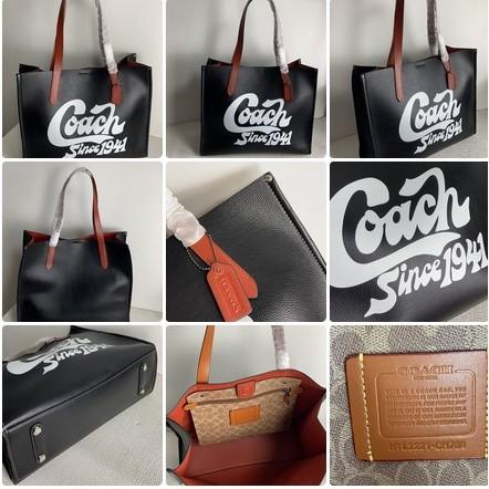 COACH TOTEBAG RELAY COUPLE SHOPPING BAG AUTHENTIC - 1-black