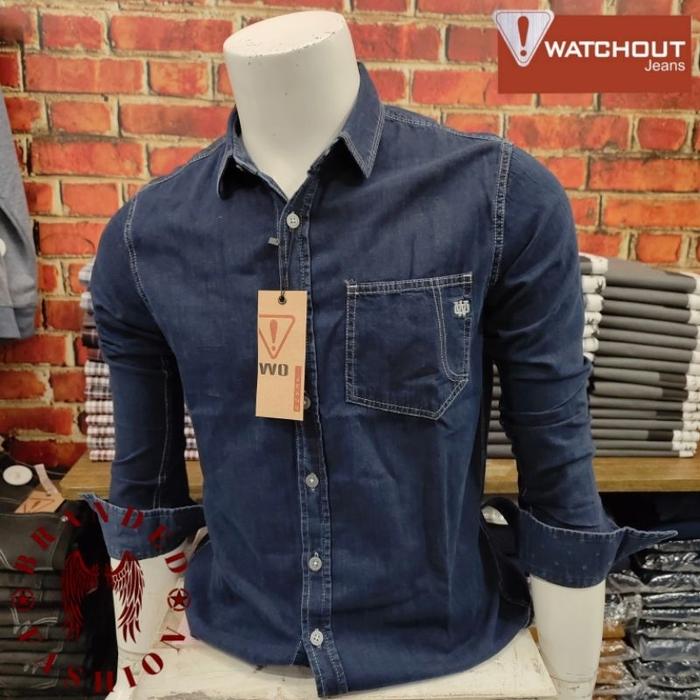 WATCHOUT JEANS KEMEJA LENGAN PANJANG JS303070034 DK DENIM NEW!!