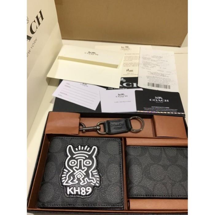 DOMPET COACH PRIA SM WALLET KEITH HARING 89 ORIGINAL