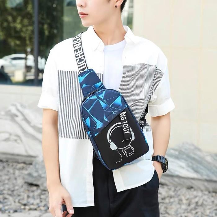 Slingbag Pria Tas Dada Trend Masa kini Termurah bisa Muat Ipad - 1