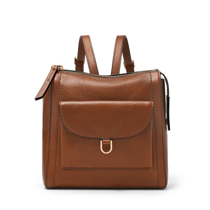 Fossil Parker Mini Backpack Medium Brown Leather Tas Wanita-ZB1921-200