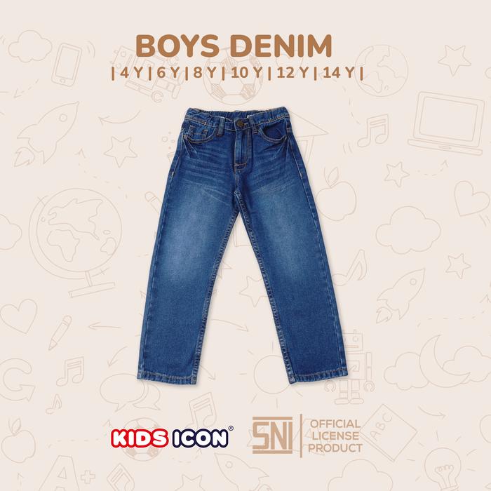 KIDS ICON - Celana Jeans Panjang (Denim) Anak Laki-laki DYL 4-14 Tahun