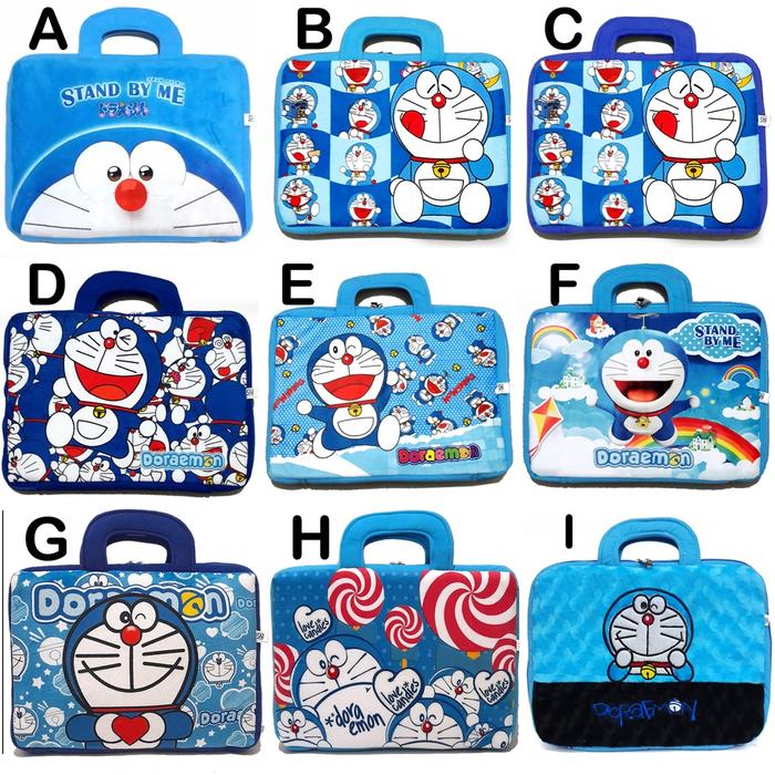 Termurah!! Tas Laptop Doraemon Bulu Note Book Notebook 14 " In Inch