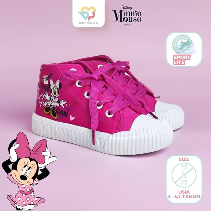 Sepatu High Sneakers Anak Girls Disney Minnie Usia 3 - 6 Tahun MN-MKH0