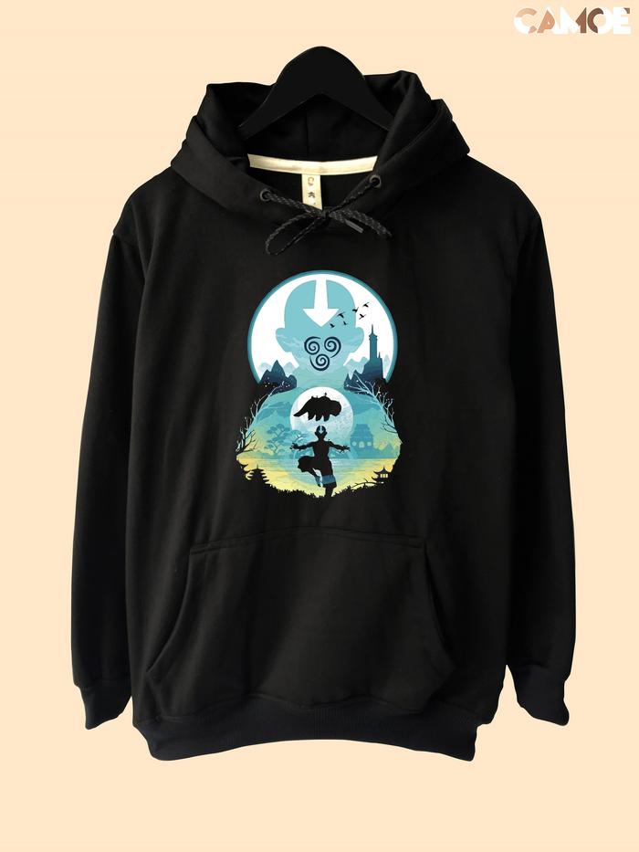 Jaket Hoodie Avatar Aang Airbender