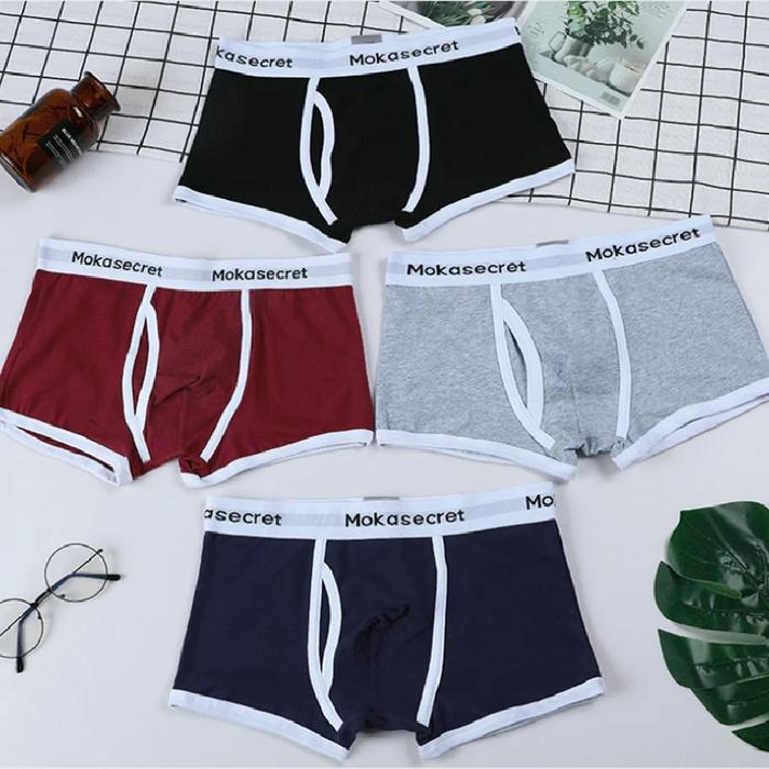 Braga transpirable de algodon plano para hombre, boxer de secado