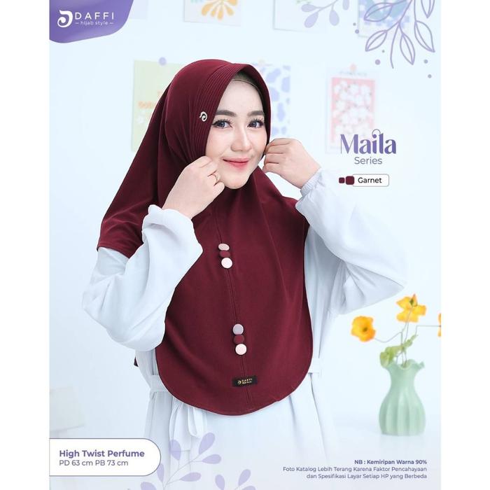 L14 MAILA DAFFI HIJAB ORI DAFFI DF 163 JILBAB INSTAN/ JILBAB KANCING