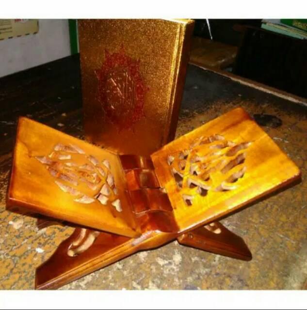L14 meja rekal kayu tatakan baca Al quran,rekal kayu,rekal