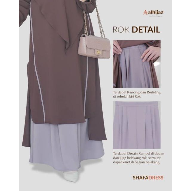 L14 Ready stok Gamis Syar'i Kekinian Shafa by Alhijaz ORI