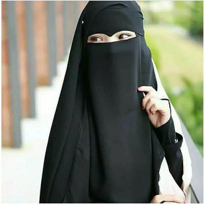 L14 Niqab Cadar Yaman Elang Niqob Yaman Long (belakang 90cm)