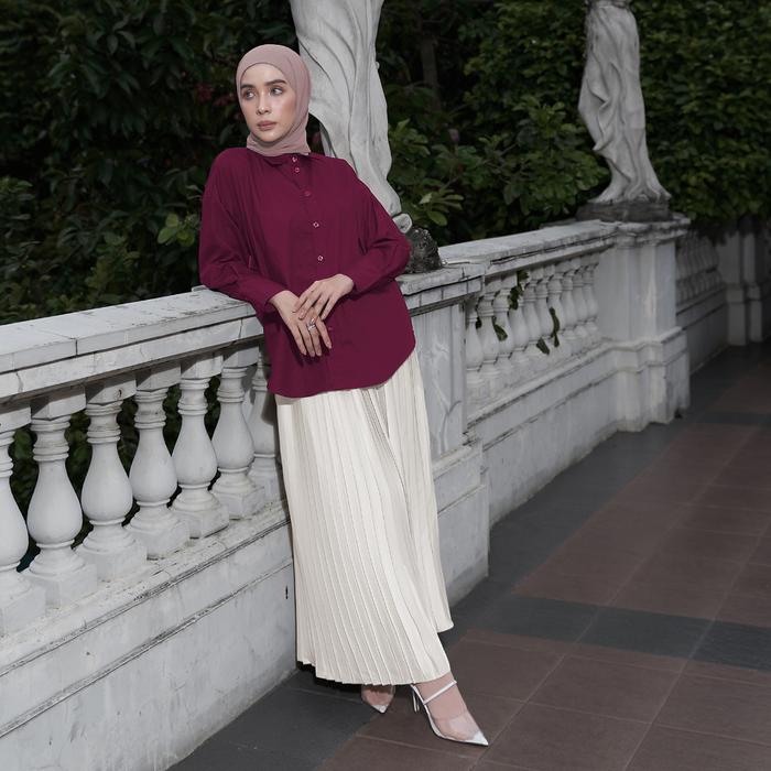 Ready - Hameeda - Marni Pleated Silk Skirt (B6)