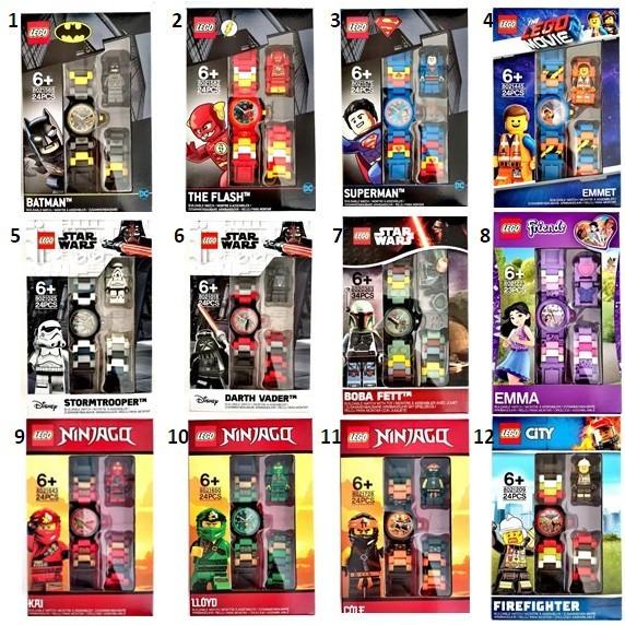 Lego Star Wars Darth Vader Boba Fett Batman Superman Flash Jam Watch
