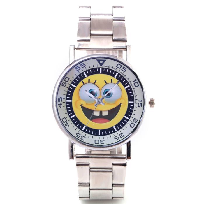 Jam Tangan Stainless Steel SPONGEBOB SQUAREPANTS KARTUN  06 Rantai