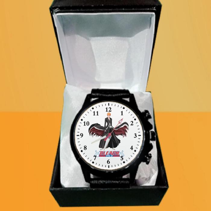Jam Tangan ANIME BLEACH ICHIGO KUROSAKI  Custom Terlaris