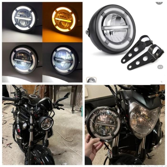 Terlaris new Lampu custom daymaker jeep universal motor set breket /
