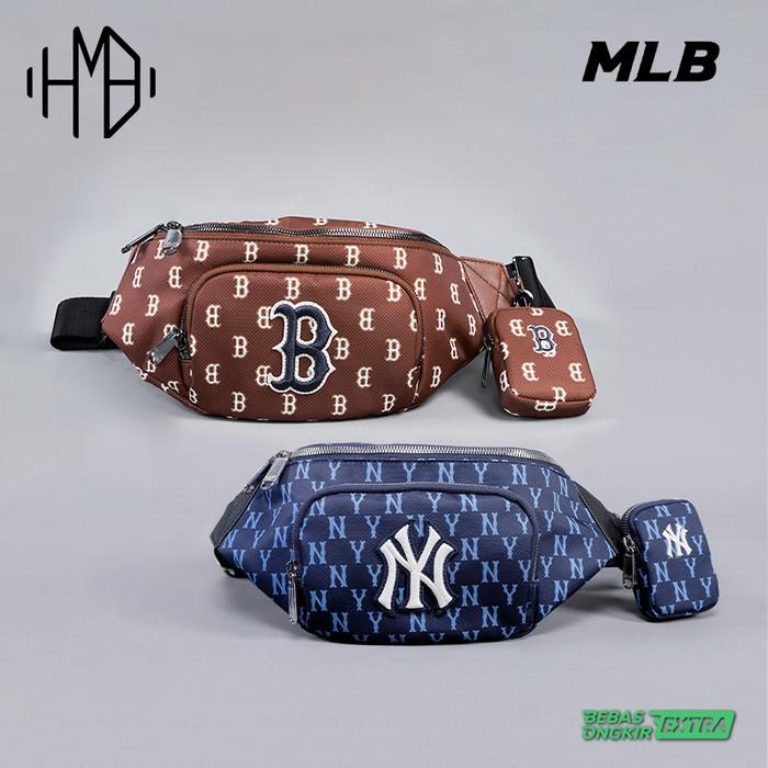 MLB Korea Monogram Jacquard Waist Bag NY Yankees Boston Red Sox