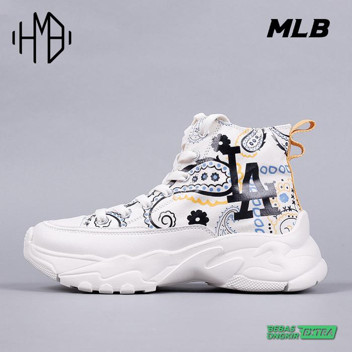 MLB Korea LA Dodgers Paisley Chunky High Lite Sneaker White