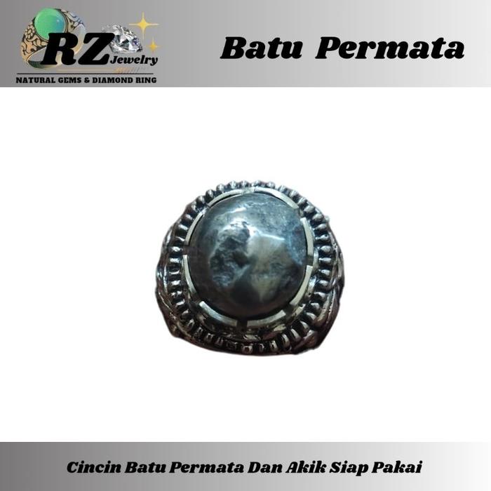 RZ Jewelry-Iron Meteorite Ring/Cincin Iron Meteorite