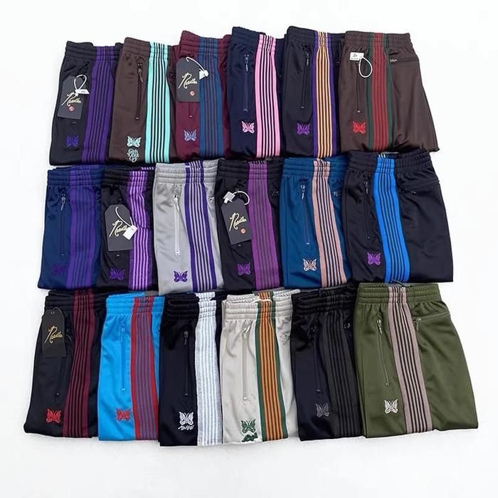 New Needles Pants Men Women 1:1 High Quality Butterfly Embroidere