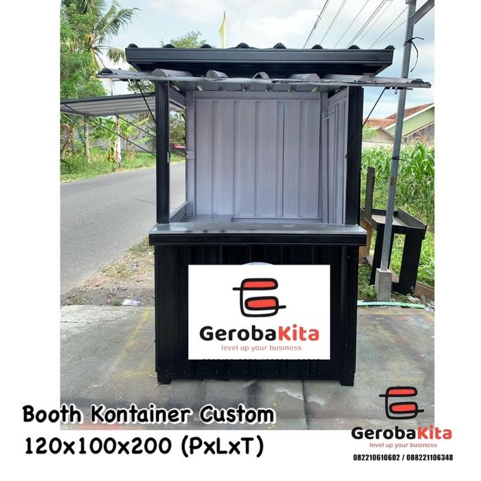 booth kontainer minimalis murah / booth minimalis dengan lantai /