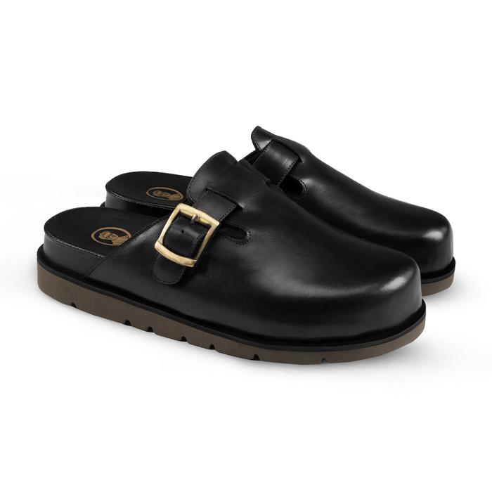 Juno Slippers Black - Nappa Milano - Sandal Clog Unisex