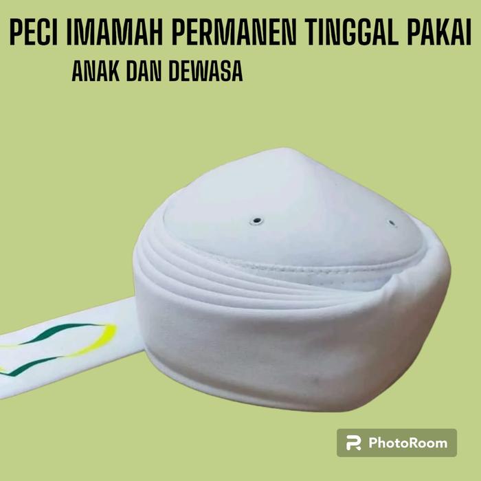 Peci Imamah Permanen Imamah Permanen Sorban Putih Sorban Imamah