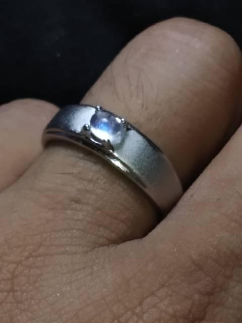 natural biduri bulan cylon ring titanium