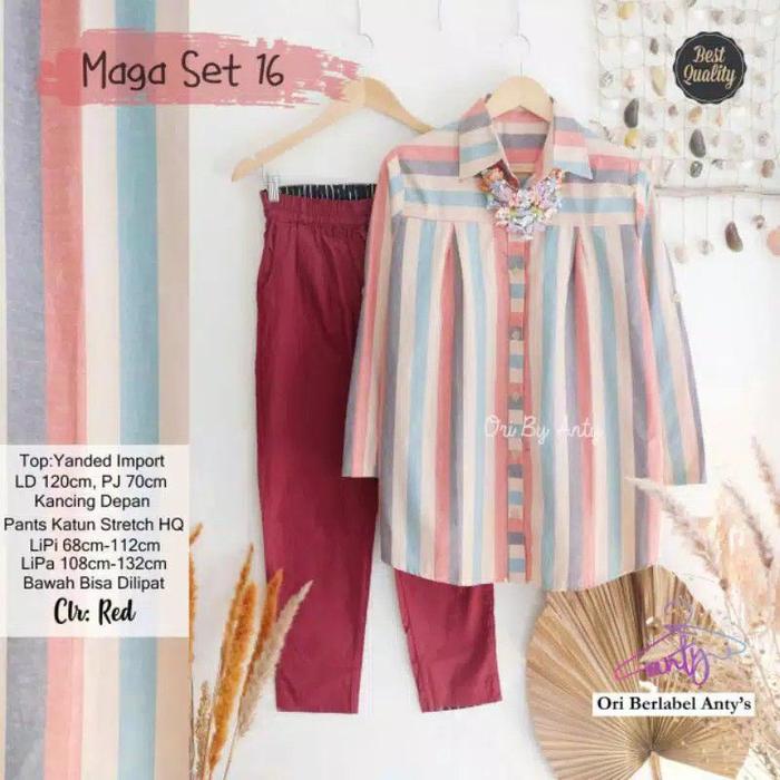 MUMU - Setelan Celana Jumbo Wanita LD 120 Maga Set #16 by Anty Fashion