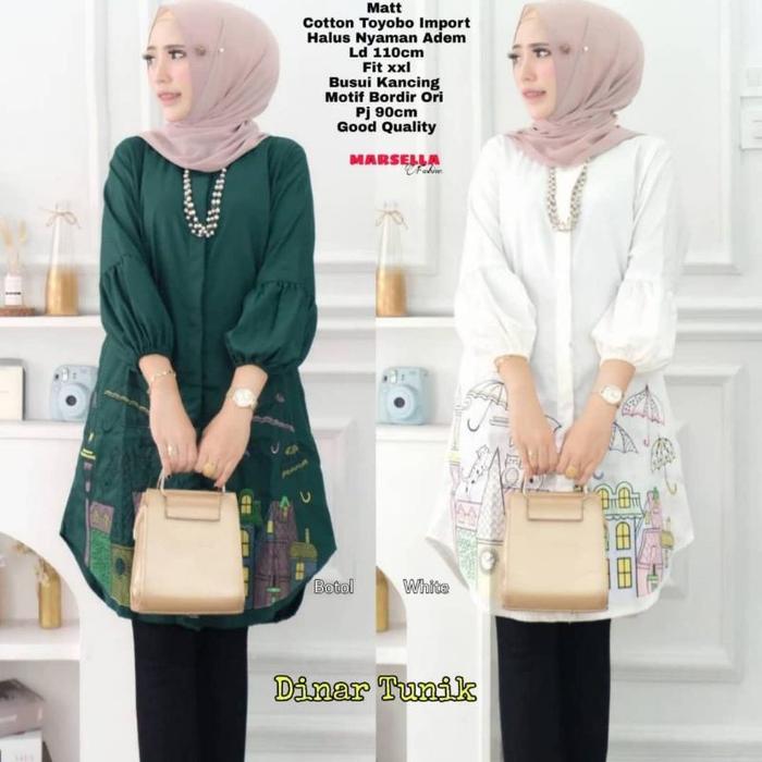 MUMU - ATASAN TUNIK BORDIR BUSUI DINAR /DINAYA TUNIK BY Mumufashion