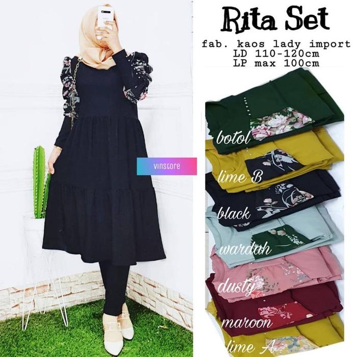 Setelan Wanita Premium Rita Set by Vinstore Baju Original Solo
