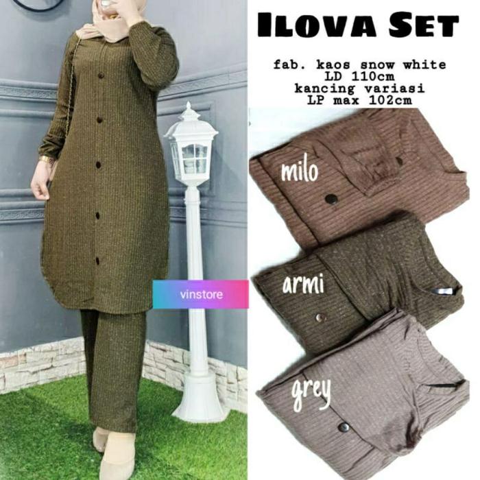 Setelan Wanita Melar Bigsize Ilova Set Pict By Vinstore Solo