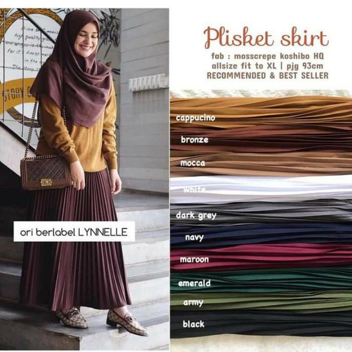 Rok Plisket Jumbo Premium By Lynelle Grosir Solo