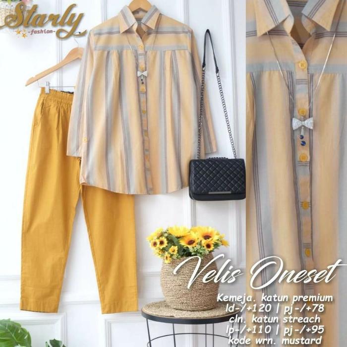 Setelan Wanita Jumbo Premium VELIS ONE SET Anty Fashion Ori Solo