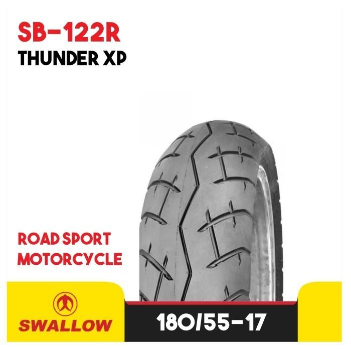 BAN LUAR MOTOR SWALLOW SB-122R THUNDER XP 180/55 RING 17 TUBELESS