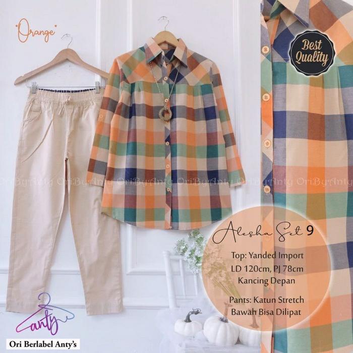MUMU - Alesha Set 9 Setelan Celana Katun Jumbo Wanita LD 120 By