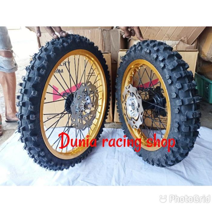 Paketan pelek Velg CRF 150 ring 16 19 ring 18 21 Velg Rossi sama Ban