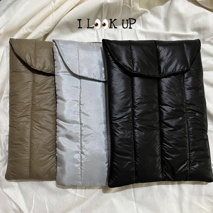 Puffy Laptop Bag | Tas Laptop Puffy | Tas Laptop Gingham Pillow |