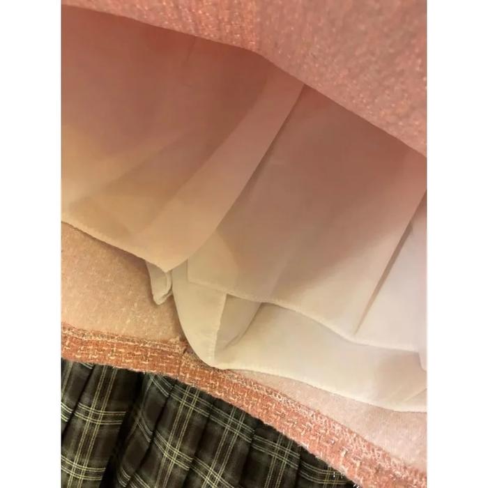 Mini Tweed Skirt Cake Solid Color Korean Style A-line Skirts Ruffles